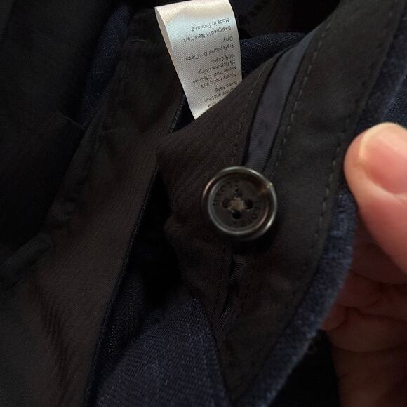 Proper Cloth Dino Filarte Navy Wool Linen Stretch Dress Pants Size 34x33 - Picture 5 of 10